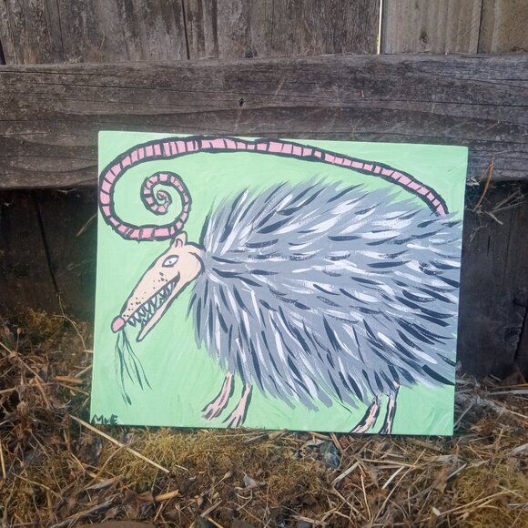 Possum Folk Art Painting - Picture 7 of 13